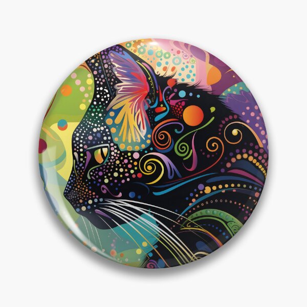 Item preview, Fantasy Black Cat Abstract Art designed and sold by sheprint.