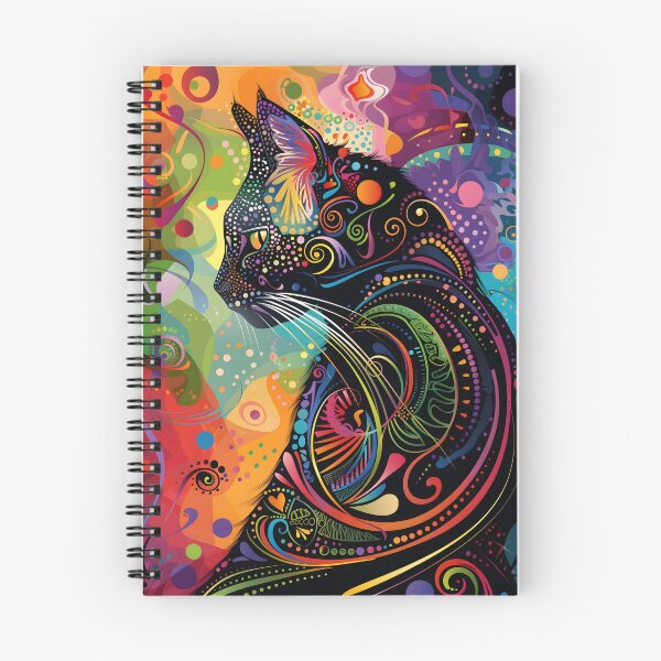 Item preview, Fantasy Black Cat Abstract Art designed and sold by sheprint.