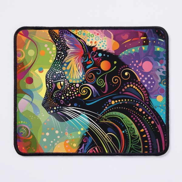 Item preview, Fantasy Black Cat Abstract Art designed and sold by sheprint.