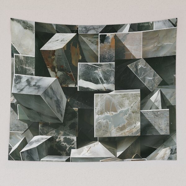 Item preview, Abstract Cubism compilation made of marble and stone pattern designed and sold by dcrc.