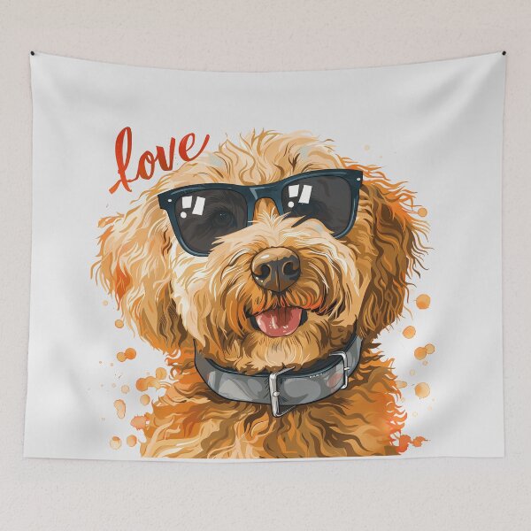 Item preview, Colorful Golden Doodle Dog Sunglasses designed and sold by MLArtifex.