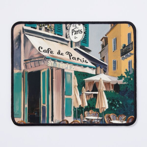 Item preview, Retro Paris Café: Vintage Vibes with Green Accents…. By Carraann designed and sold by CARRAANN.