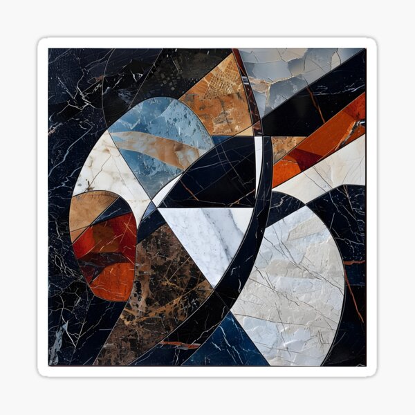 Item preview, Abstract Cubism compilation made of marble and stone pattern designed and sold by dcrc.