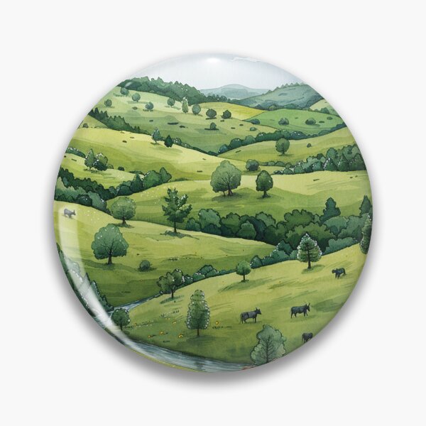 Item preview, Serene Green Hills Landscape Art designed and sold by Mr-whiteBG.