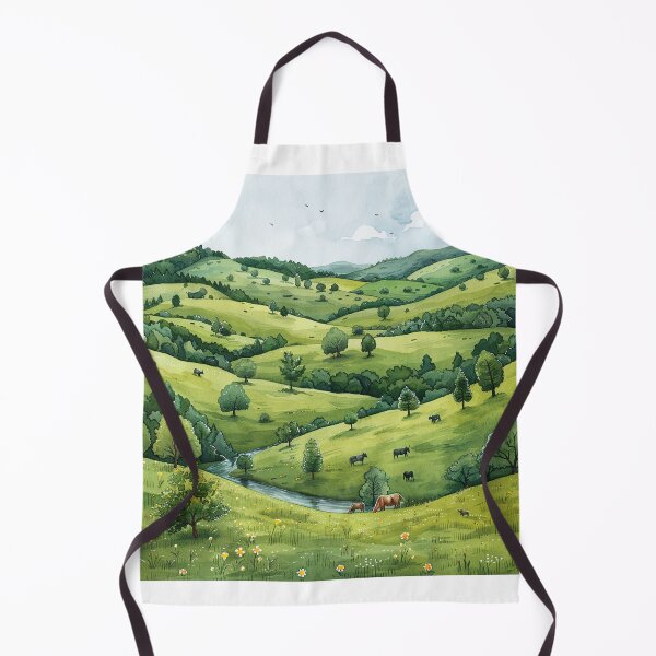 Item preview, Serene Green Hills Landscape Art designed and sold by Mr-whiteBG.