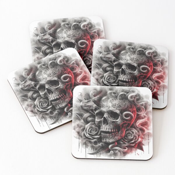 Item preview, Mystical skull with snake and roses designed and sold by Design Shop.