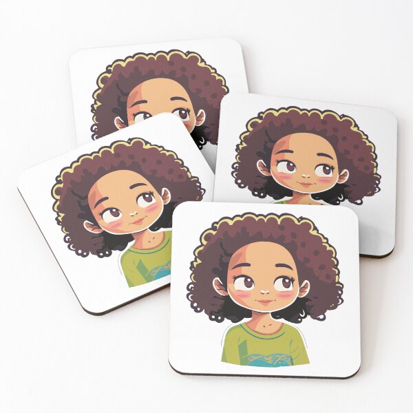 Item preview, cute curly girl cartoon designed and sold by Alenus.