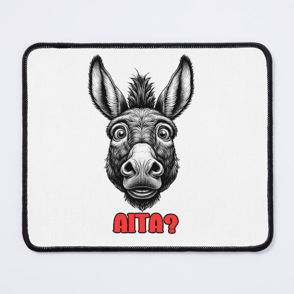 Item preview, Funny Donkey Face "AITA?" Meme Design designed and sold by ddproducts.