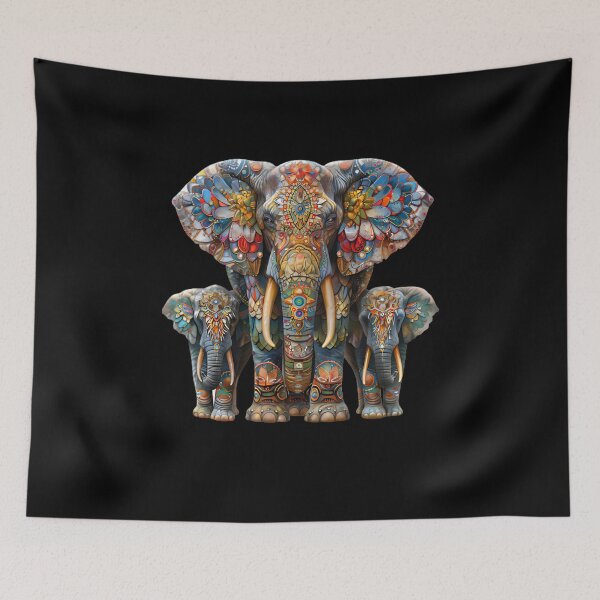 Item preview, Thailand Elephant Family Art designed and sold by LeahArts159.