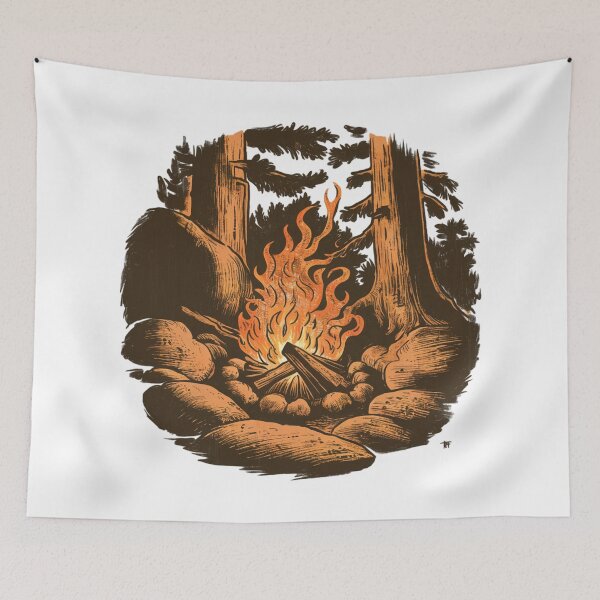 Item preview,  a cozy campfire - camping designed and sold by 123ks.