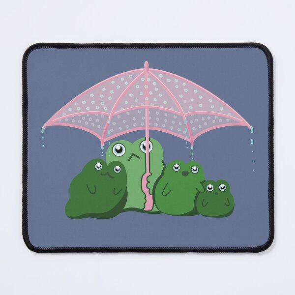Item preview, Cute Frog Family Under a Pink Umbrella  designed and sold by Catphonesoup.