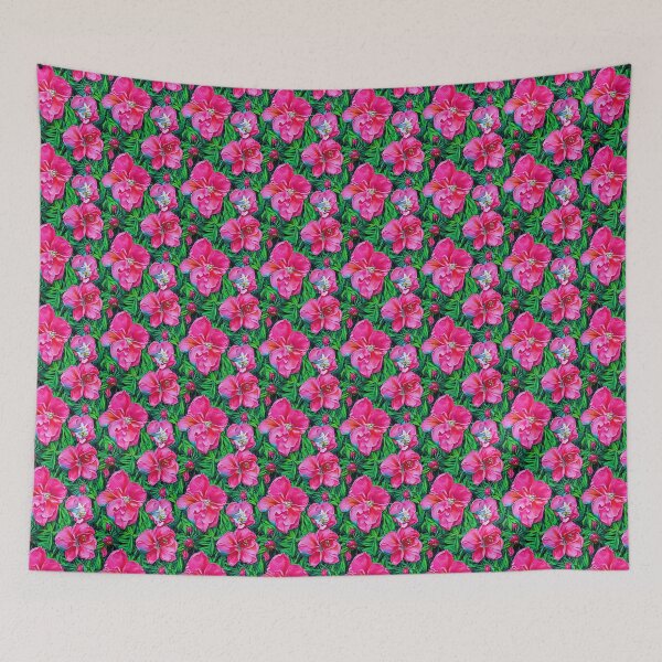Item preview, Watercolor brught pink  wildflower  designed and sold by Sameena Fatima.