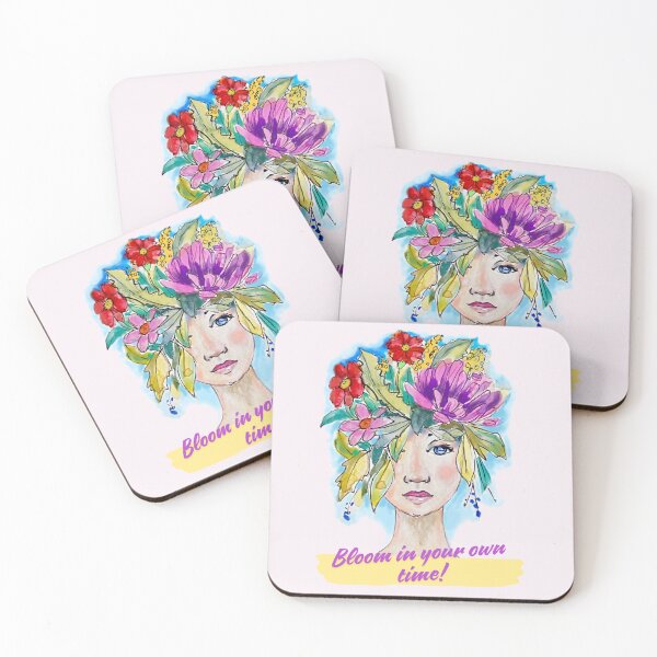 Item preview, Embrace your inner beauty: bloom in your own time flower design designed and sold by adriaquart.