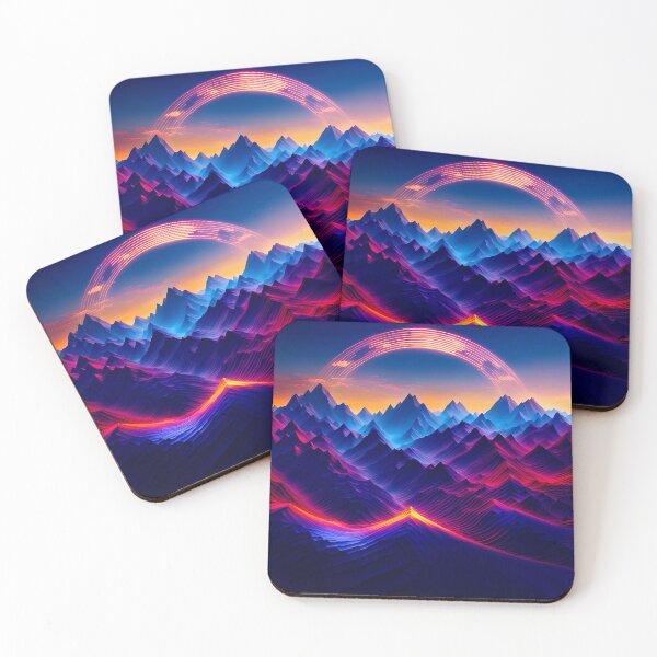 Item preview, LoFi Mountains, Synthwave Art designed and sold by Ink Art Design.