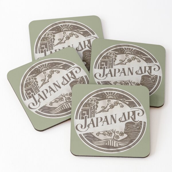 Item preview, "JAPAN ART" LOGO, TEXT, drawing, monochrome, sepia designed and sold by Time4Space.