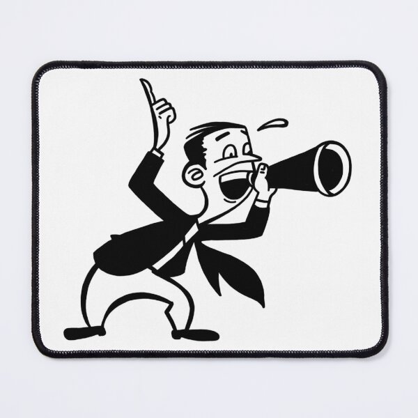Item preview, Man with Bullhorn | Retro Inspired designed and sold by CheekyRetro.