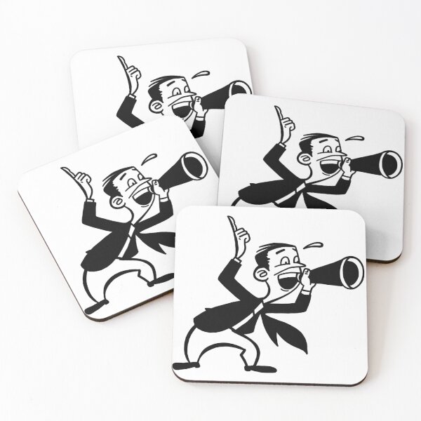 Item preview, Man with Bullhorn | Retro Inspired designed and sold by CheekyRetro.
