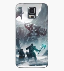 Kratos and Atreus fighting a Troll Case/Skin for Samsung Galaxy
