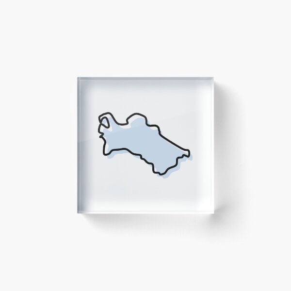Aperçu de l'œuvre Turkménistan, Carte, Contour, Stylisé, Turkménistan, Frontière créée et vendue par OrangeLineDesigns.