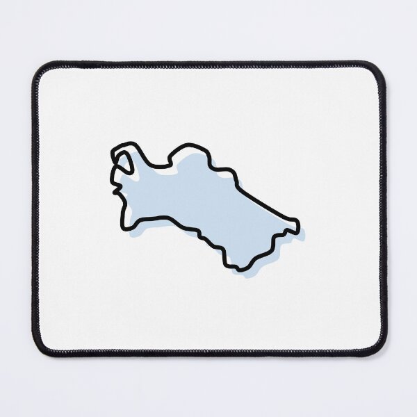 Item preview, Turkmenistan Map Outline Stylized Turkmenistan Border  designed and sold by OrangeLineDesigns.