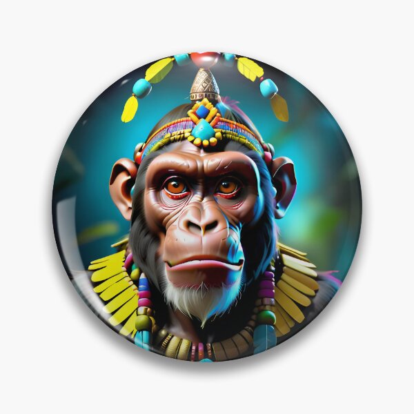 Item preview, Native Monkey Warrior Chief designed and sold by TheArtOfPat.
