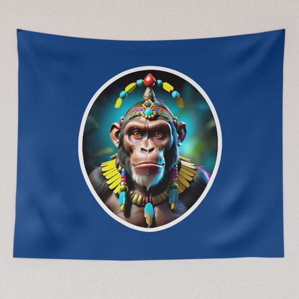 Item preview, Native Monkey Warrior Chief designed and sold by TheArtOfPat.