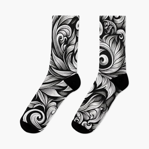 Item preview, Black and white flower pattern designed and sold by Haji  Kamora.