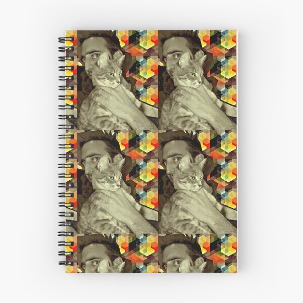 Item preview, Filtered photography model man with cat Pop art designed and sold by Carré Comme Orange.