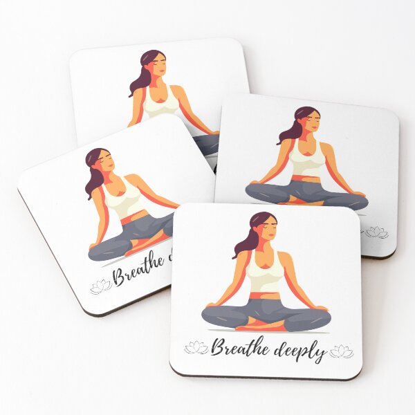 Item preview, Breathe Deeply : Yoga Quote - Inspirational Meditation Wall Art designed and sold by Moh-nd-Eg.