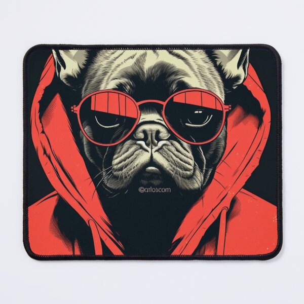 Item preview, Frenchie in Red Hoodie - French Bulldog Hoodie designed and sold by luvandsocial.