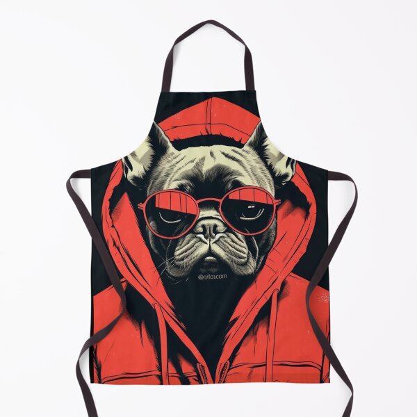 Item preview, Frenchie in Red Hoodie - French Bulldog Hoodie designed and sold by luvandsocial.