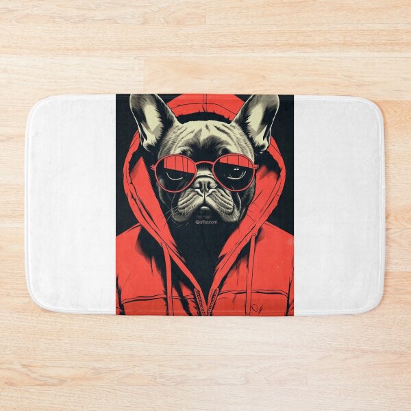Item preview, Frenchie in Red Hoodie - French Bulldog Hoodie designed and sold by luvandsocial.