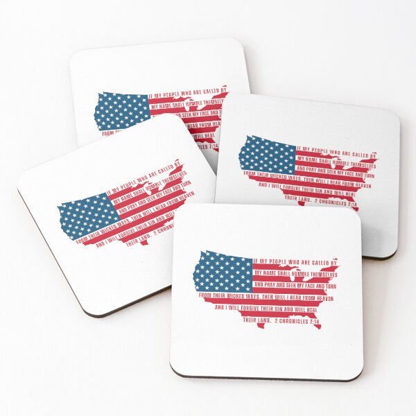 Item preview, If My People 2 Chronicles 7:14 USA Flag Map Bible Verse designed and sold by Neeshki.