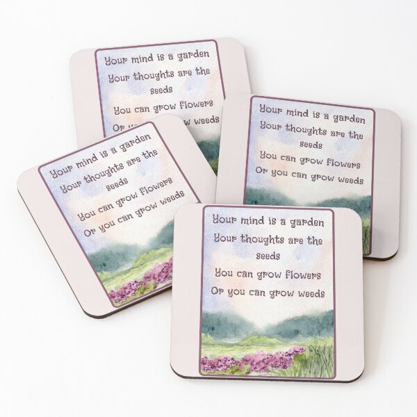 Item preview, Your Mind Is A Garden. Serene Garden Scene Poem designed and sold by Rebel-Design.