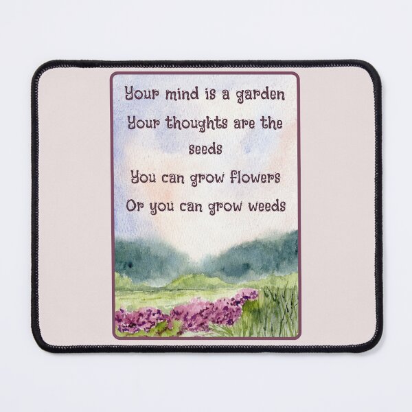 Item preview, Your Mind Is A Garden. Serene Garden Scene Poem designed and sold by Rebel-Design.
