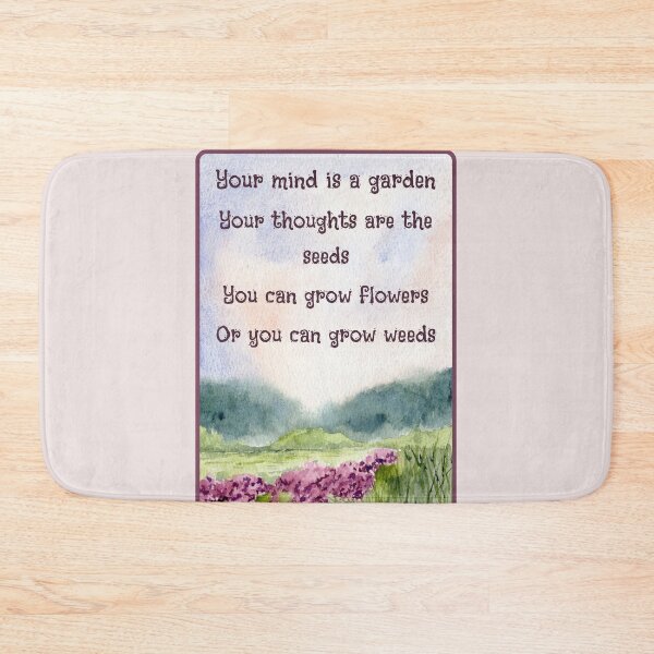 Item preview, Your Mind Is A Garden. Serene Garden Scene Poem designed and sold by Rebel-Design.