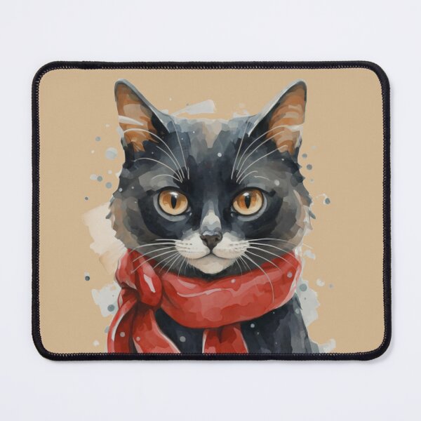 Item preview, Winter Cat, Christmas Vibe, Watercolor Cat designed and sold by Cr320.