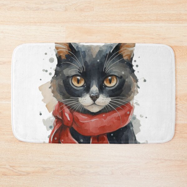 Item preview, Winter Cat, Christmas Vibe, Watercolor Cat designed and sold by Cr320.
