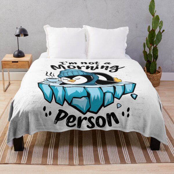 Item preview, I'm Not a Morning Person Cute Penguin designed and sold by Quirky Shirts.