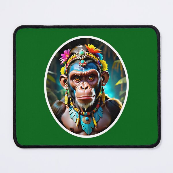 Item preview, Native Monkey Warrior Chief designed and sold by TheArtOfPat.