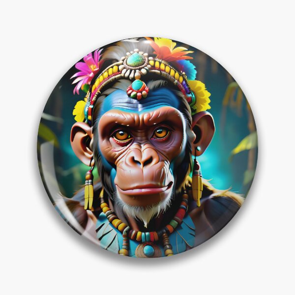 Item preview, Native Monkey Warrior Chief designed and sold by TheArtOfPat.
