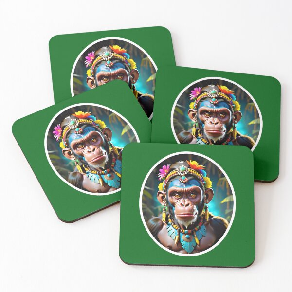 Item preview, Native Monkey Warrior Chief designed and sold by TheArtOfPat.
