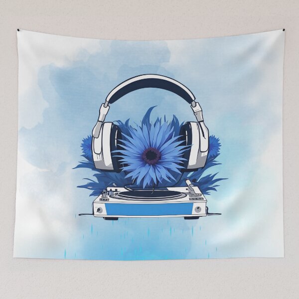 Item preview, Blue Cornflower DJ lovers designed and sold by Yeyishop.