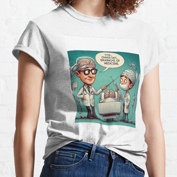 Vista previa del artículo con la obra «Divertida camiseta de dibujos animados de neurocirujano - ¡Edición limitada!», diseñado y vendido por Ozimendias.