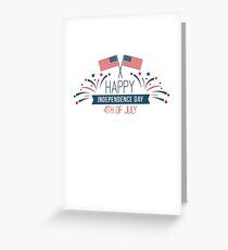 Happy Independence Day 4th of July Red White Blue Funny T-Shirt Gift: "Happy Independence Day" | Our Great Country | Patriotic American | Fireworks Greeting Card