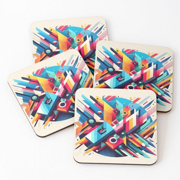 Item preview, Colorful and eye-catching abstract geometric design designed and sold by cj-digital.