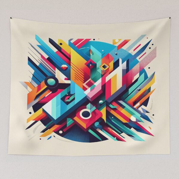 Item preview, Colorful and eye-catching abstract geometric design designed and sold by cj-digital.