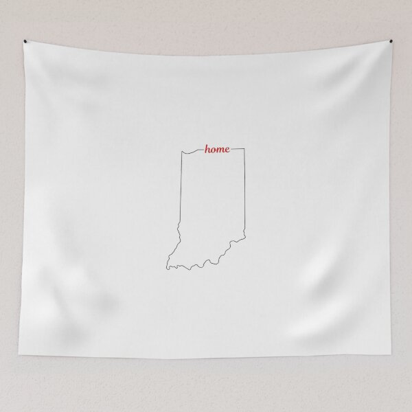 Item preview, Indiana State Outline Home designed and sold by US States Merch.