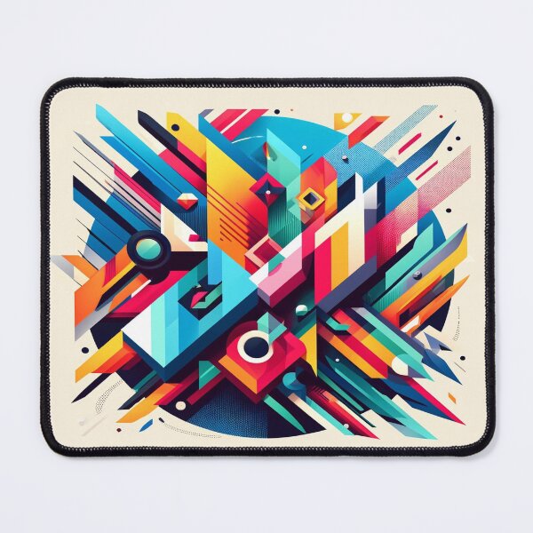 Item preview, Colorful and eye-catching abstract geometric design designed and sold by cj-digital.