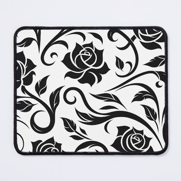 Item preview, Black and white flower pattern designed and sold by Haji Kamora.